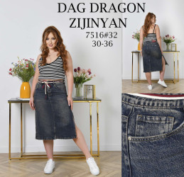 Юбки джинсовые женские БАТАЛ оптом DRAGON 90276483 7516-13