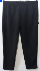 Спортивные штаны мужские БАТАЛ на флисе (темно синий) оптом 62483197 01-2