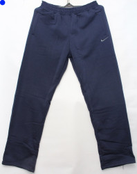 Спортивные штаны мужские БАТАЛ на флисе (темно синий) оптом 37169084 01-4