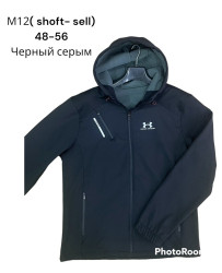 Куртки демисезонные мужские (черный-серый) оптом 86013459 M11-39