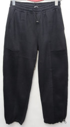 Спортивные штаны женские SAINT WISH на флисе (black) оптом 15097324 3001-59