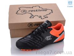 Футбольная обувь, Restime оптом DMB22505-1 black-silver-orange