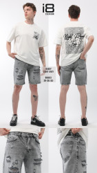 Шорти джинсові чоловічі I8DENIM оптом THREE BLACK 