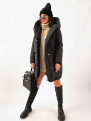 Куртки зимние женские (черный) оптом 67890541 596-1