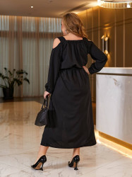 Сукні жіночі БАТАЛ (чорний) оптом