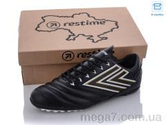 Футбольная обувь, Restime оптом Restime DMB22613-1 black-silver-gold