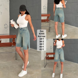 Шорты джинсовые женские ZEO BASIC оптом 67481932 4355-8
