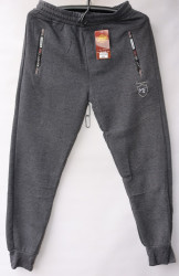 Спортивные штаны мужские на флисе (gray) оптом 83476012 6119-7