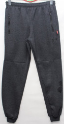 Спортивные штаны мужские на флисе (gray) оптом 09487615 008-21