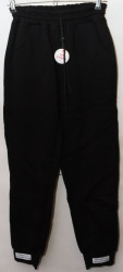 Спортивные штаны женские на флисе (black) оптом 26130975 50-53