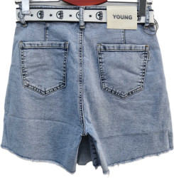 Шорты джинсовые женские DERUN ПОЛУБАТАЛ оптом 07318924 7070-50