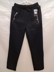 Спортивные штаны мужские на флисе (black) оптом 74310265 2052-5