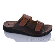 Шлепки, Oscar оптом 01-23 корич.мікс