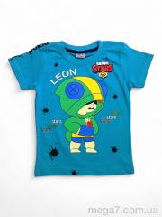 Футболка, Kids-modnik оптом 4084 Leon бірюзовий