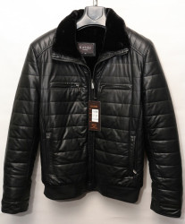 Куртки кожзам зимние мужские (черный) оптом 70839462 826-47
