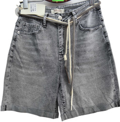 Шорты джинсовые женские MEECALOO БАТАЛ оптом 47856031 6178-190