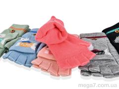 Варежки, RuBi оптом 2501S (12см) хутро mix