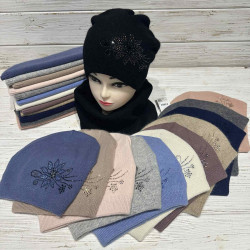 Шапки женские на флисе оптом 08457629 345-83