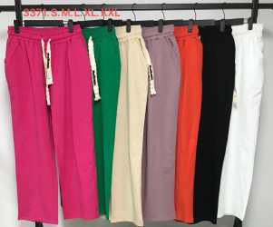 Спортивные штаны женские (малиновый) оптом 39650418 3371-11