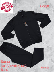 Спортивные костюмы мужские БАТАЛ (черный) оптом Турция 39658204 7250-26