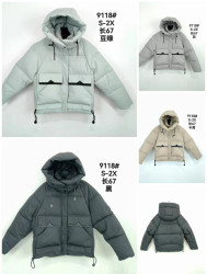 Куртки демисезонные женские (серый) оптом 73659812 9118-24