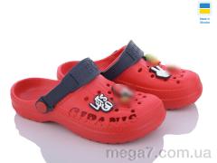 Кроксы, DeMur оптом DS009 червоний-т.синій