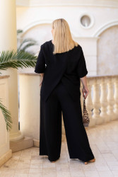 Костюмы женские БАТАЛ (черный) оптом 60528341 5263-13