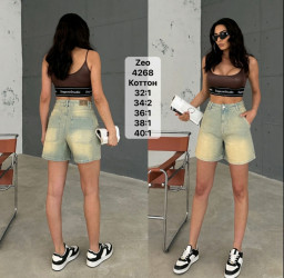 Шорты джинсовые женские ZEO BASIC оптом 69025348 2861-4-17