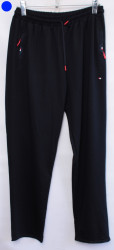 Спортивные штаны мужские БАТАЛ (dark blue) оптом 79120384 02-25
