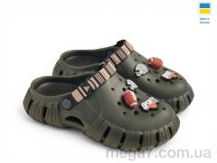 Кроксы, Rai shoes оптом DS012 хакі-чорний