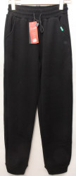 Спортивные штаны женские JJF на меху (черный) оптом 03175629 JW5036-38