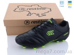 Футбольная обувь, Restime оптом DM023102-2 black-lime