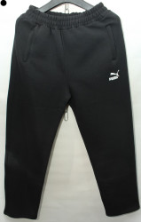Спортивные штаны мужские БАТАЛ на флисе (черный) оптом 78639452 02-38