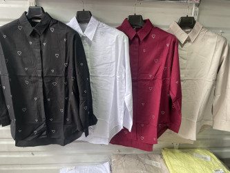 Рубашки женские (бордовый) оптом 32461097 001-213