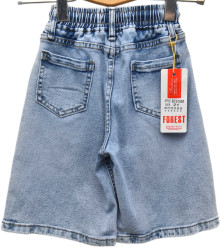 Шорты джинсовые подростковые FOREST JEANS оптом 60895132 5143-11