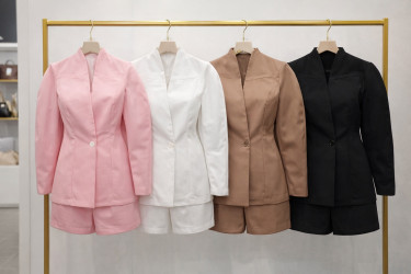 Костюмы женские (темный мокко) оптом 48735029 228-55