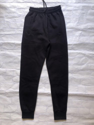 Спортивные штаны мужские на флисе (black) оптом 62598417 06-31