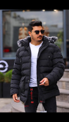 Куртки зимние мужские (черный) оптом THREE BLACK Турция 23617094 03-13