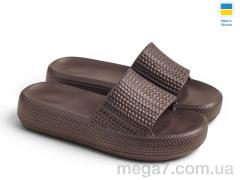 Шлепки, Rai shoes оптом ДС78 шоколад
