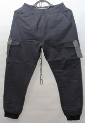 Спортивные штаны мужские на флисе (grey) оптом 91703562 91003-18