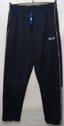 Спортивные штаны мужские БАТАЛ (dark blue) оптом 21847305 7020-107