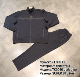 Спортивные костюмы СУПЕР БАТАЛ (тёмно синие) мужские оптом 68427019 06-30