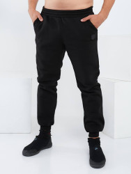 Спортивные штаны мужские на флисе (black) оптом 78321450 777-2
