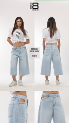 Шорты джинсовые женские I8DENIM оптом 58390271 52612-15