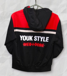 Ветровки подростковые (черный) оптом 46350281 11-77