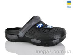 Кроксы, DeMur оптом CD48 чорний-графіт