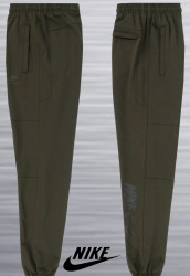 Спортивные штаны мужские на флисе (хаки) оптом 30169278 01-12