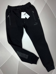 Спортивные штаны мужские на флисе (черный) оптом Турция 53072981 01-1