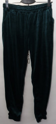 Спортивные штаны женские БАТАЛ (green) оптом 60371982 01-9