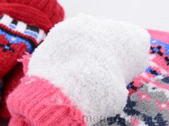 Варежки, Королева оптом D07 махра mix